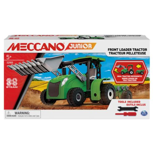 Meccano Junior Front Loader Tractor STEM Model Set 22101