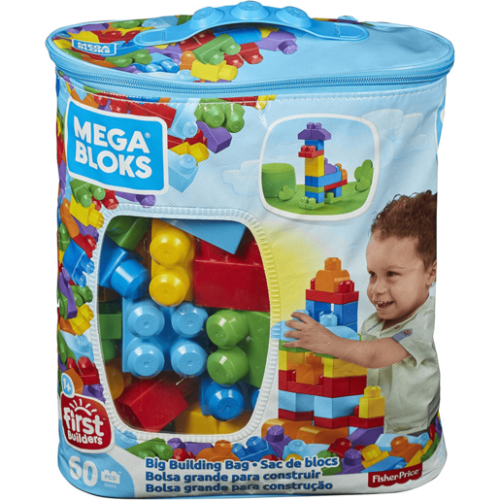 Mega Bloks First Builders Big Building Bag – 60 Pieces