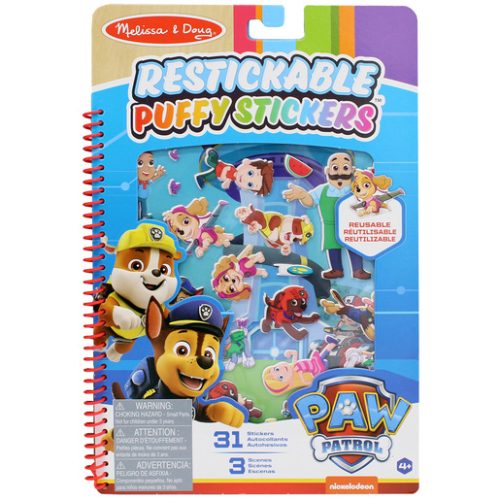 Melissa & Doug Paw Patrol Restickable Puffy Stickers Sticker Book (Styles Vary)