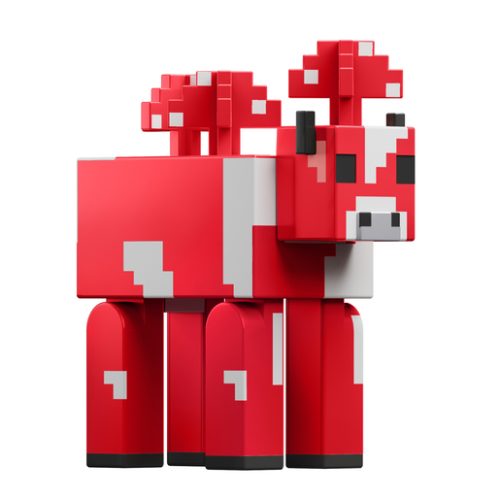 Minecraft 15th Anniversary Mooshroom Action Figure