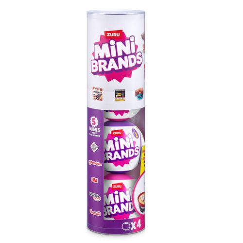 Mini Brands Mystery Capsules 4 Pack by ZURU (Styles Vary)