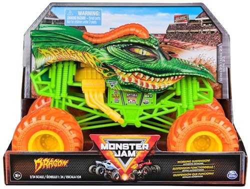 Monster Jam, Official Dragon Monster Truck, Collector Die-Cast Vehicle, 1:24 Scale