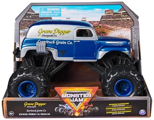 Monster Jam, Official Grave Digger Monster Truck, Currituck Grain Co Collector Die-Cast Vehicle, 1:24