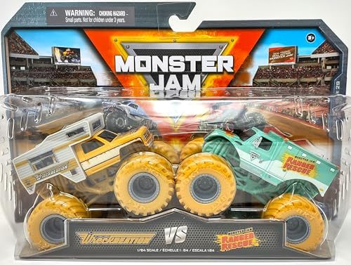 Monster Jam, Official Series 29 Die-Cast Monster Trucks, 1:64 Scale, Kids Toys for Boys Ages 3 and up (Ranger Rescue vs Wreckreation)