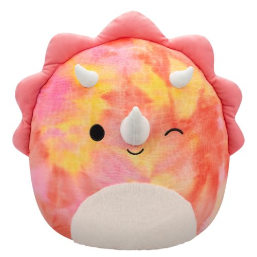 Original Squishmallows 16′ Soft Toy – Winking Trinity the Pink Tie-Dye Triceratops