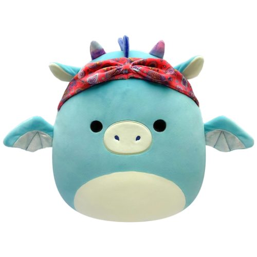 Original Squishmallows 7.5′ Soft Toy – Tatiana the Teal Dragon with Bandana