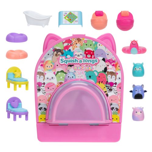 Original Squishmallows Squish-a-Longs Party Backpack On-The-Go Playset
