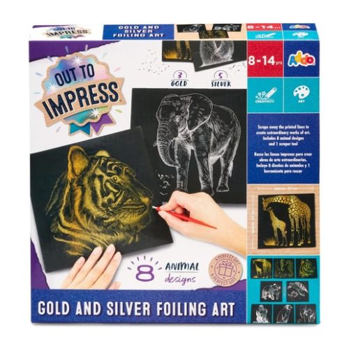 Out to Impress Gold and Silver Foiling Art