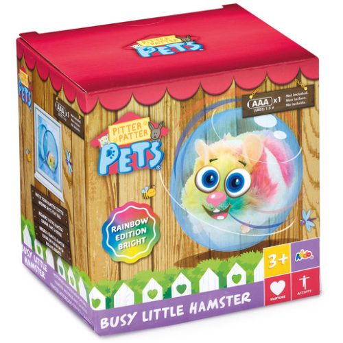 Pitter Patter Pets Busy Little Hamster – Bright Rainbow Edition Electronic Pet