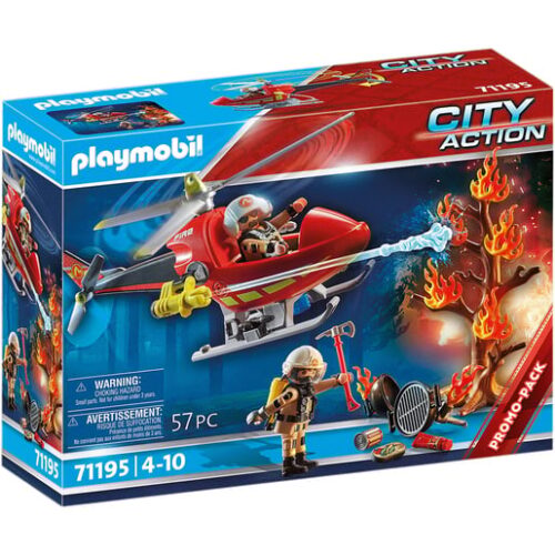 Playmobil 71195 City Action Fire Rescue Helicopter Construction Set