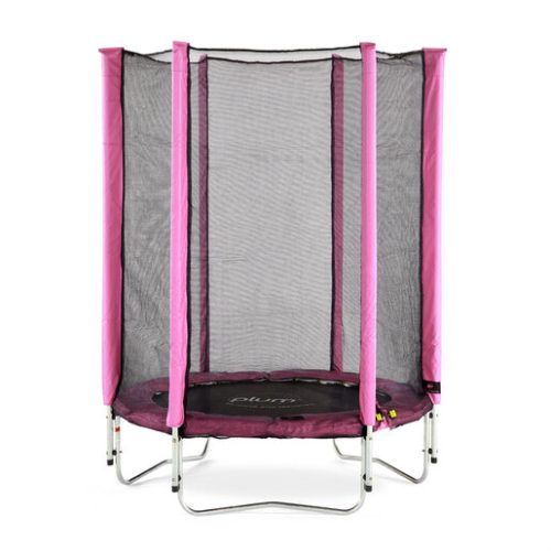 Plum Junior Springsafe 4.5ft Trampoline & Enclosure – Pink