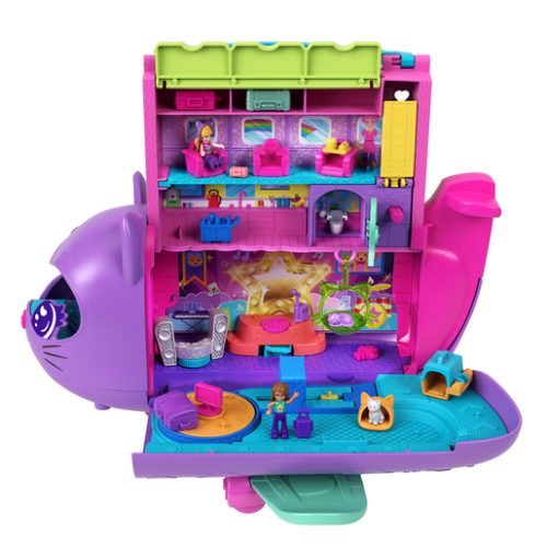 Polly Pocket Adventures in Rio Kitty Airways Airplane Playset