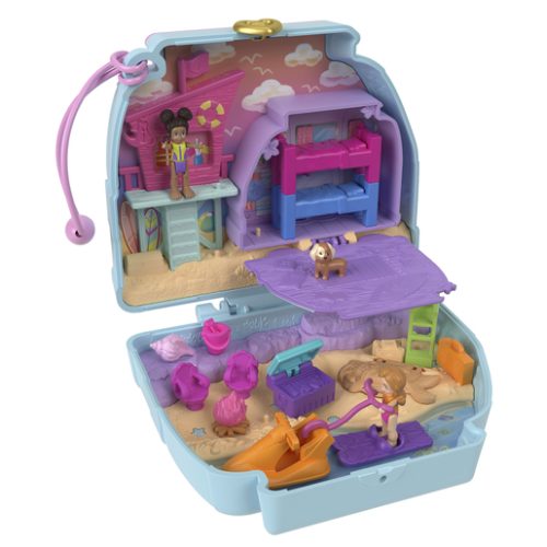 Polly Pocket Seaside Puppy Ride Compact Playset