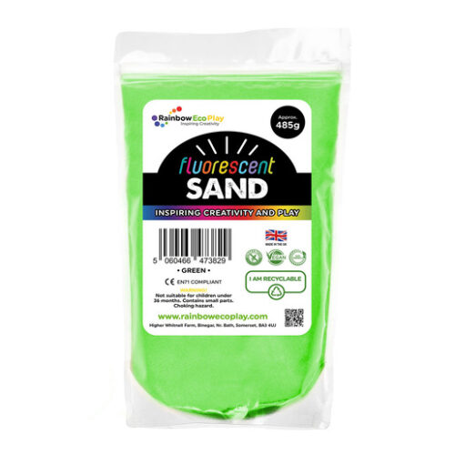Rainbow Eco Play: Fluorescent Sand Pouch 485G – Green