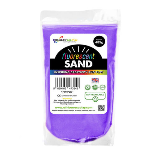 Rainbow Eco Play: Fluorescent Sand Pouch 485G – Purple