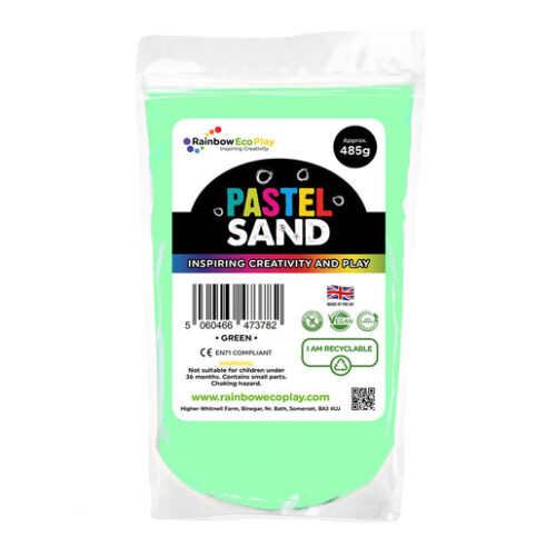 Rainbow Eco Play: Pastel Sand Pouch 485G – Green