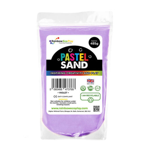 Rainbow Eco Play: Pastel Sand Pouch 485G – Purple