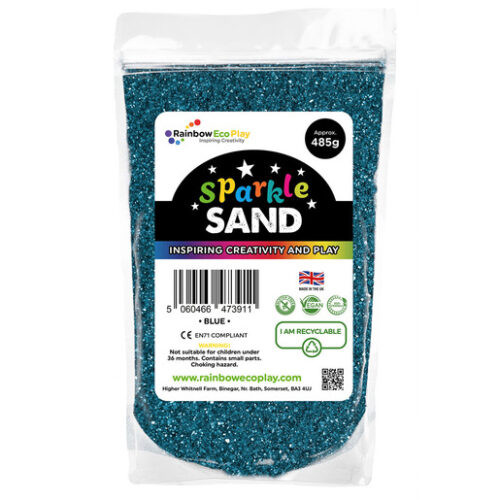 Rainbow Eco Play: Sparkle Sand Pouch 485G – Blue