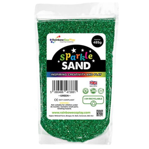 Rainbow Eco Play: Sparkle Sand Pouch 485G – Green