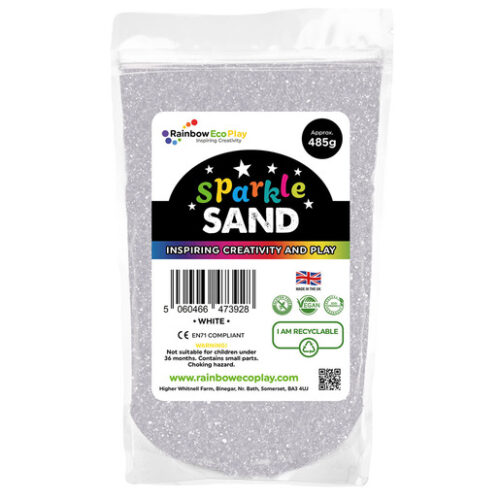 Rainbow Eco Play: Sparkle Sand Pouch 485G – White