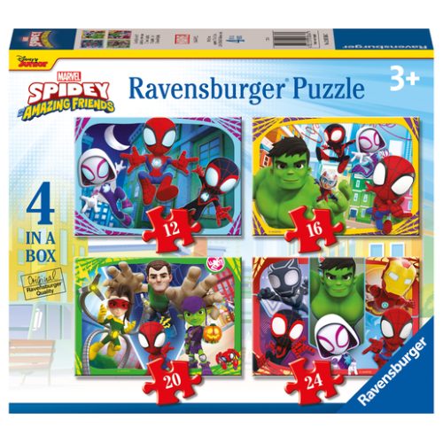 Ravensburger Spidey and His Amazing Friends 4-in-a-Box Puzzles