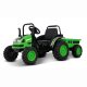 Ride On Electric Tractor Trailer Green