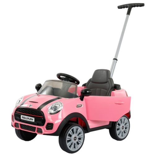 Rollplay Mini Cooper Pink Push Along Ride On Car