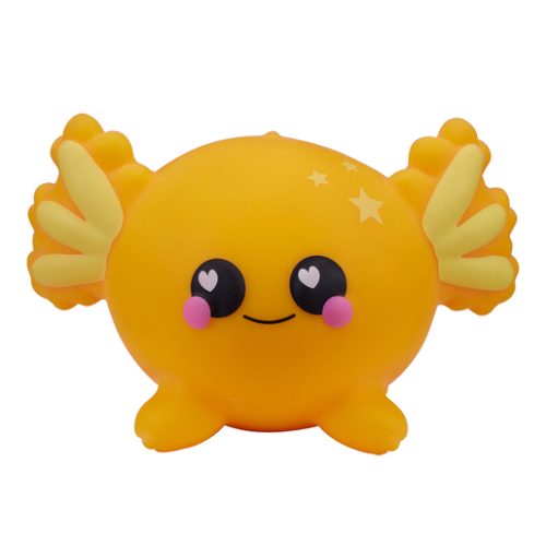 Smooshzees Luvzeez Sonny the Yellow Axolotl 11cm Stretchy Soft Toy
