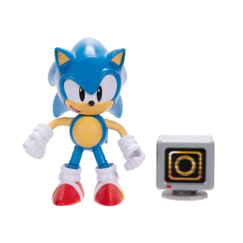 Sonic the Hedgehog 4” Posable Figure with Ring Box