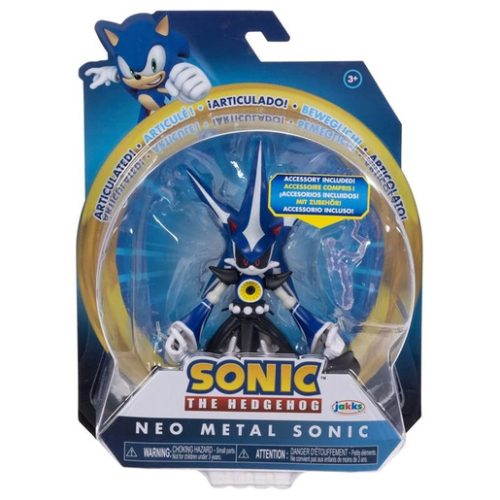 Sonic the Hedgehog Neo Metal Sonic 4” Posable Figure with Electricity Wand Accessory