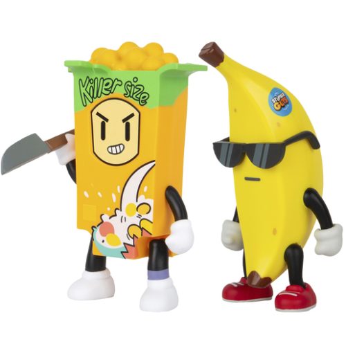 Stumble Guys 2 Pack 11cm Collectible Figures – Banana Guy and Cereal Killer