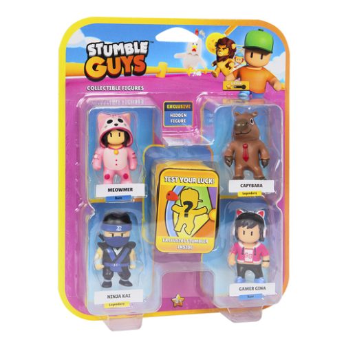 Stumble Guys 5 Pack Collectible Figures with Mystery Exclusive Stumbler (Styles Vary)
