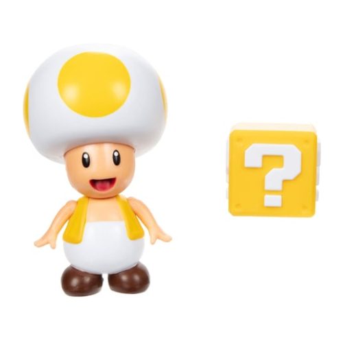 Super Mario – Yellow Toad with Block 10cm Figure