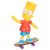 The Simpsons Bart with Skateboard 9cm Collectible Figure