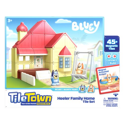 Tile Town Bluey Family Home Magnetic Construction Set