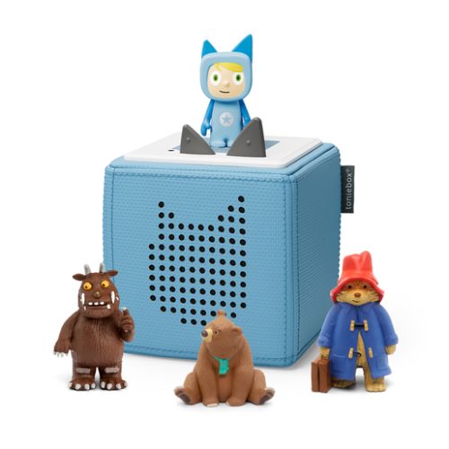 tonies TonieBox with 3 Favourite Books Audio Character Bundle – Blue