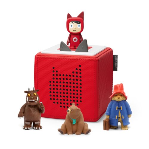 tonies TonieBox with 3 Favourite Books Audio Character Bundle – Red