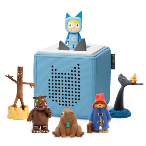 tonies TonieBox with 5 Favourite Books Audio Character Bundle – Blue