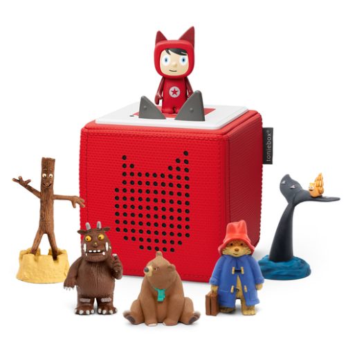 tonies TonieBox with 5 Favourite Books Audio Character Bundle – Red