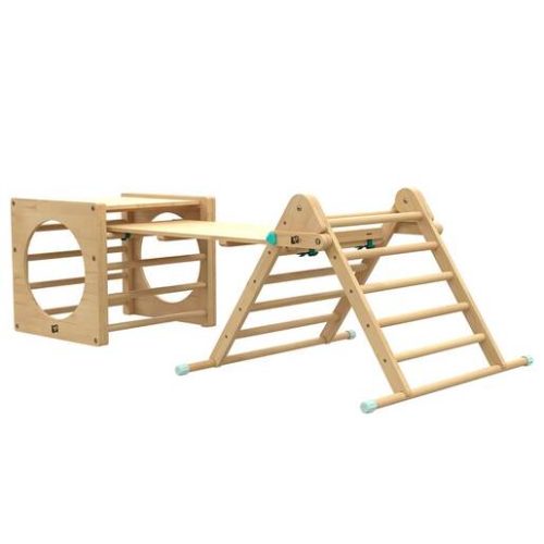 TP Active-Tots Pikler Style Wooden Climbing Frame with Bridge