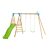 TP Knightswood Double Wooden Swing & Slide Set