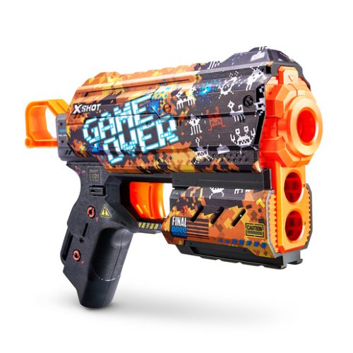XSHOT Skins: Flux – Game Over Blaster with 8 Darts by ZURU
