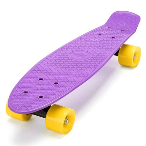 Xootz Kids Retro Plastic Complete Cruiser Skateboard – Purple